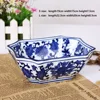 European dry fruit tray blue and white underglaze and paintedirregular shape ceramic fruite plate 2
