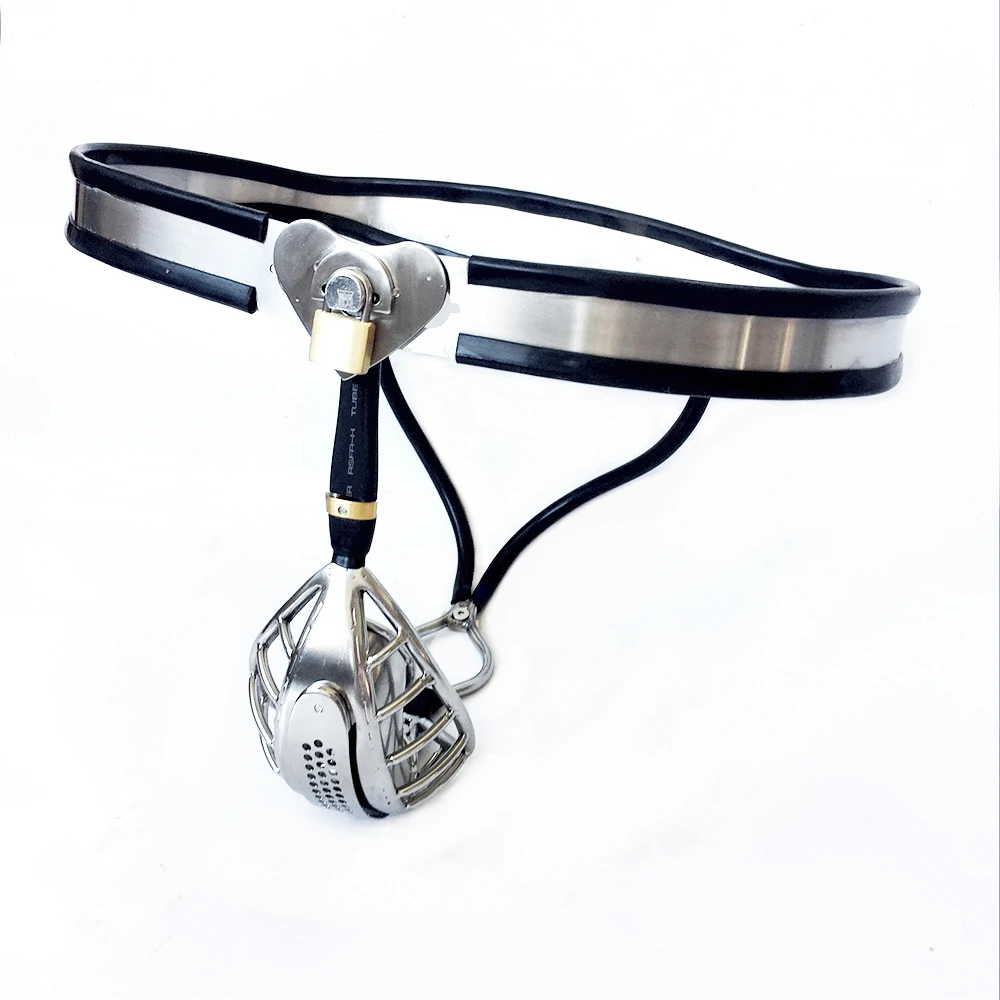 Stainless Steel Male Chastity Belt Cock Cage Scrotum Bondage Male Stainless Steel Male Chastity Belt Cock Cage Scrotum Bondage Male