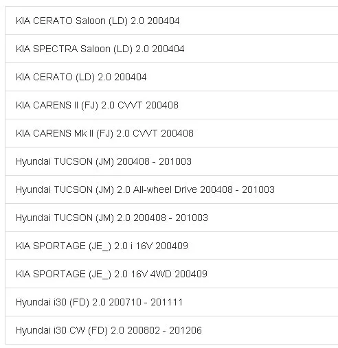 Полный комплект прокладок подходит для HYUNDAI G4GC-TS G4GC-G TUCSON/i30 KIA-G4GC CERATO салон, 20910-23F00