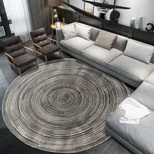 Скандинавские абстрактные коралловые бархатные круглые ковры для гостиной, спальни, коврик для компьютерного кресла, детский игровой коврик