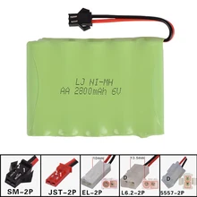 6v 2800mah aa ni-mh m bateria de alta capacidade brinquedo elétrico bateria carro remoto navio robô recarregável frete grátis