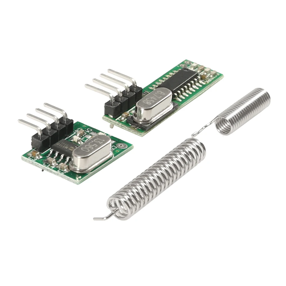

New 433 Mhz Superheterodyne RF Receiver and Transmitter Module 433Mhz Remote controls For Arduino uno Wireless module Diy Kits