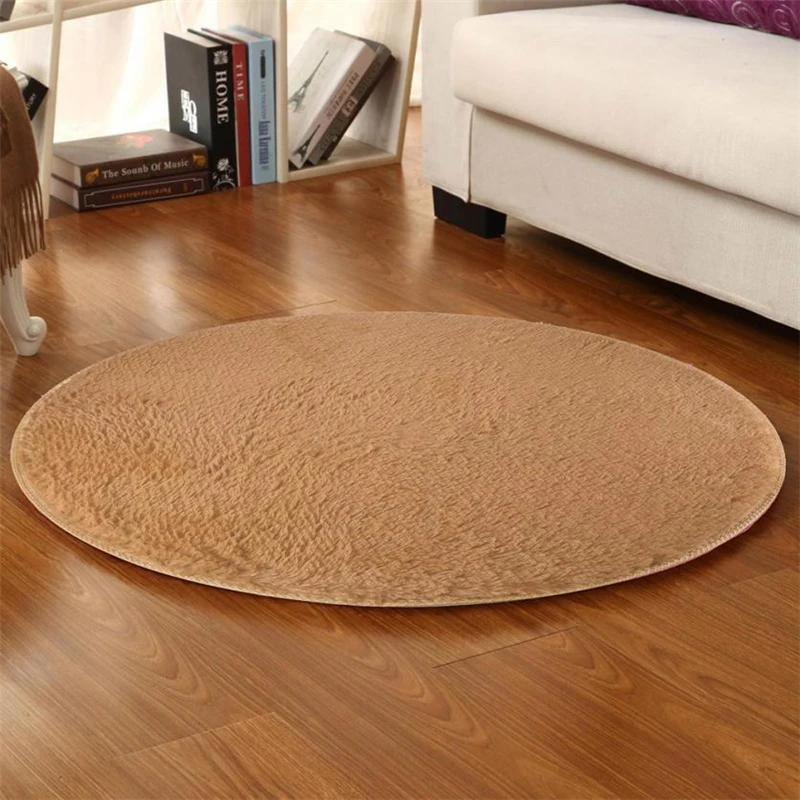 80cm Soft Coral Velvet Round Rug  Anti-skid Doormat Carpet Bath Living Room Rug Easy to clean Hot sale good quality C0413#30    15