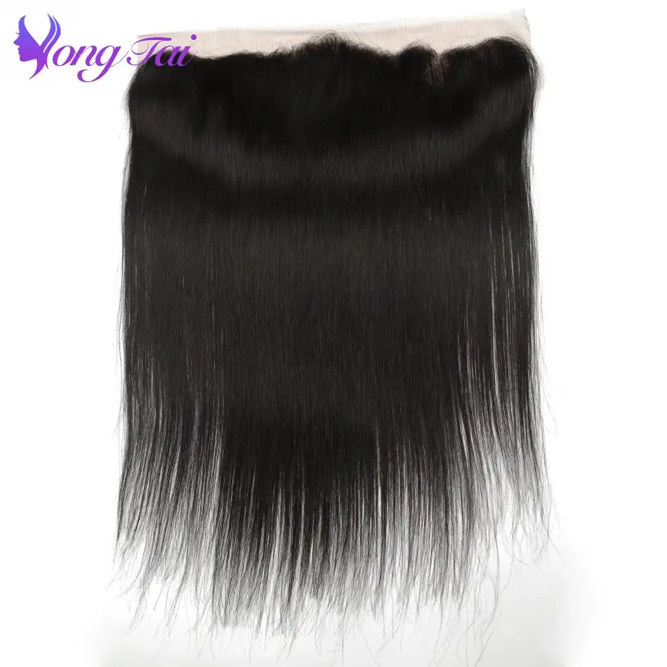 

YuYongtai Hair Ear to Ear Lace Frontal Closure 13X4 Brazilian Straight Human Hair Free Part Remy Nature Black Free Shipping