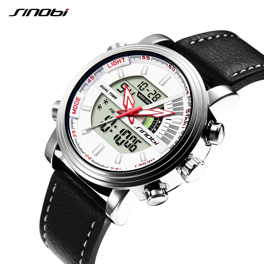 

SINOBI New Arrival Man Sports Watches Quartz Wristwatches Digital Watch Men's Military Running Chronograph Male Clock relogio