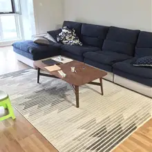 Ковер ручной работы в скандинавском стиле с геометрическим рисунком, индийский ковер в клетку в полоску, современный черно-белый ковер для детской комнаты, спальни