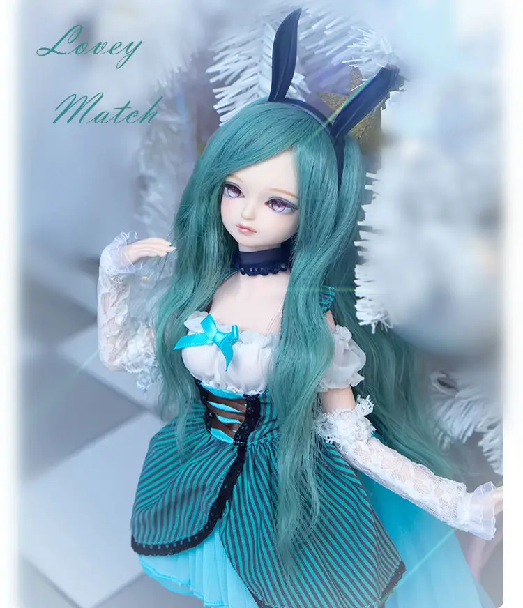 1/4 BJD Blyth кукольные № 14 пыльно-зеленые волосы механическое соединение тела с косметикой, включая кожу головы, глаза, одежда девочек ледяное