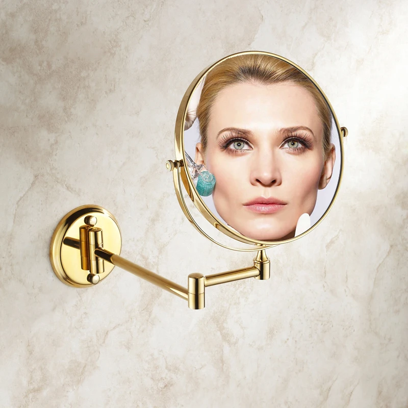 Free Shipping European Style 8 inches Double Side Gold Plated Folding