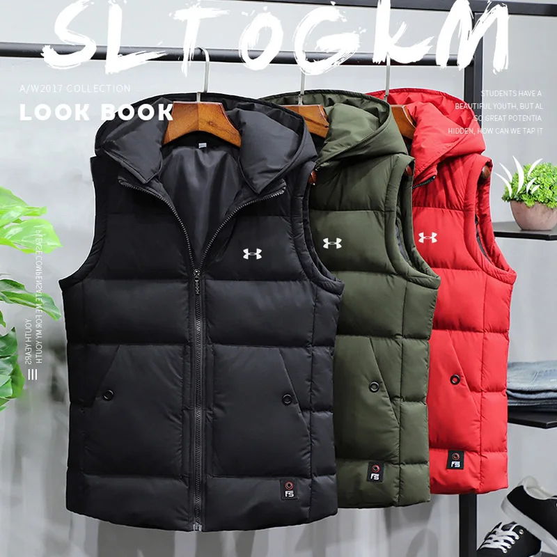 

2018 Newest Under Armour Men tactical vest winter running Vest Outdoor Slim Sleeveless coat chaleco tactico Windproof