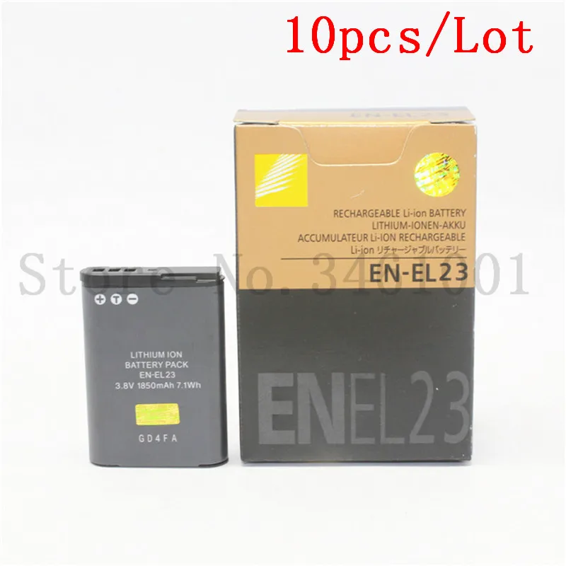 10 шт./лот сменные батареи для цифровой камеры Nikon Coolpix S810c P900 P900s P610 P600 ENEL23 EN EL23|battery