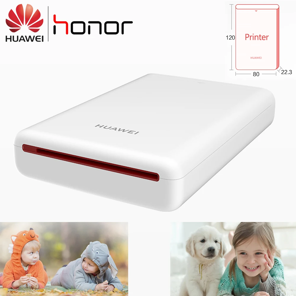 

Huawei Zink Portable Printer AR Pocket Printers 300dpi Mini Photo Printers Bluetooth 4.1 Support DIY Share 500mAh Pocket Printer