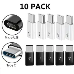 10 шт. Micro USB к USB 3,1 type-C адаптер для передачи данных конвертер для Xiaomi 4C Mi5 samsung S8 huawei P9 LG Прямая поставка r30
