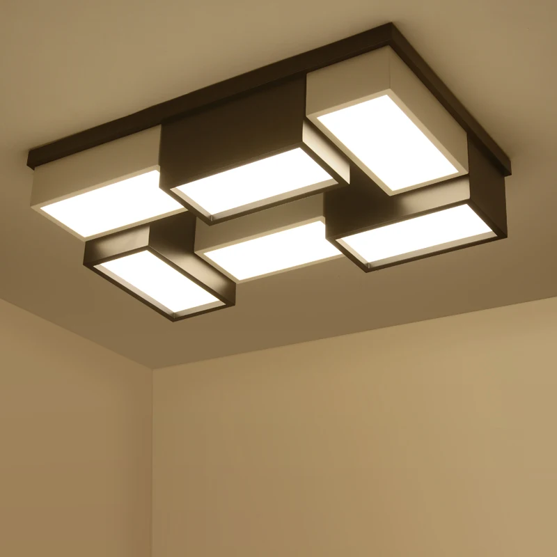 Rectangular geometry LED Ceiling Lights modern simple bedroom lamp