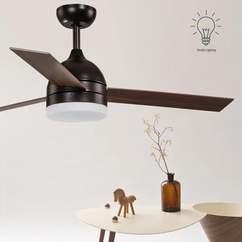 Remote Controller Industrial Fan Led Classical Loft Modern Black