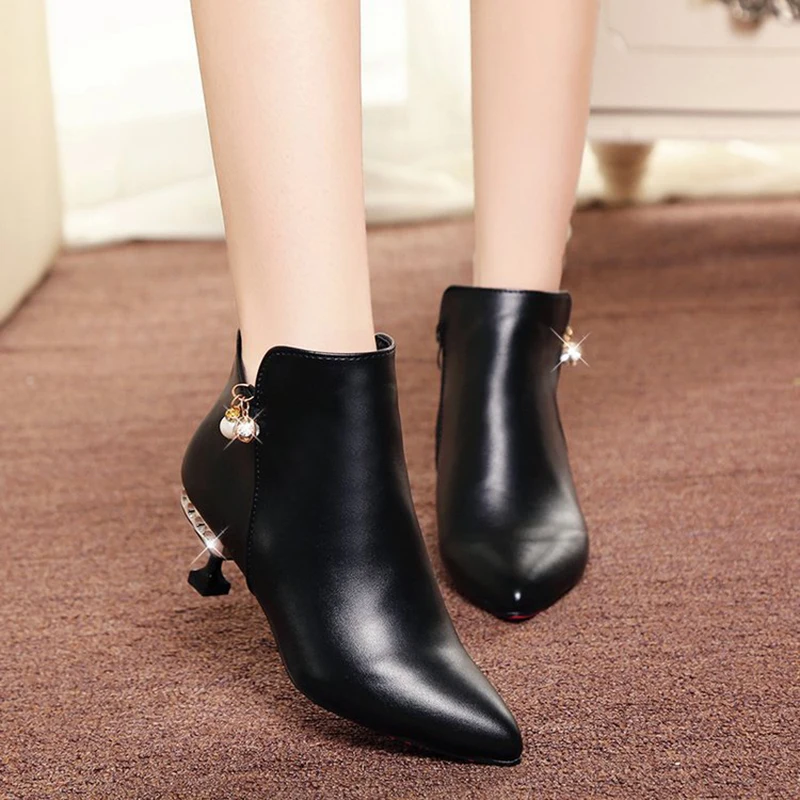 

2018 Spring And Autumn high heels heel boots style high-heeled boots winter autumn boots