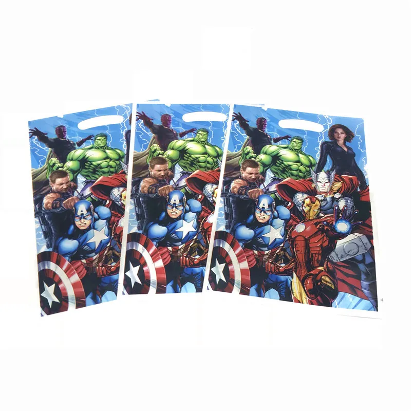 Kids Favor Avengers Theme Decorations Birthday Baby Shower Tableware Paper Cup Plate Mask Napkin Cap Candy Box Gift Bag Supply