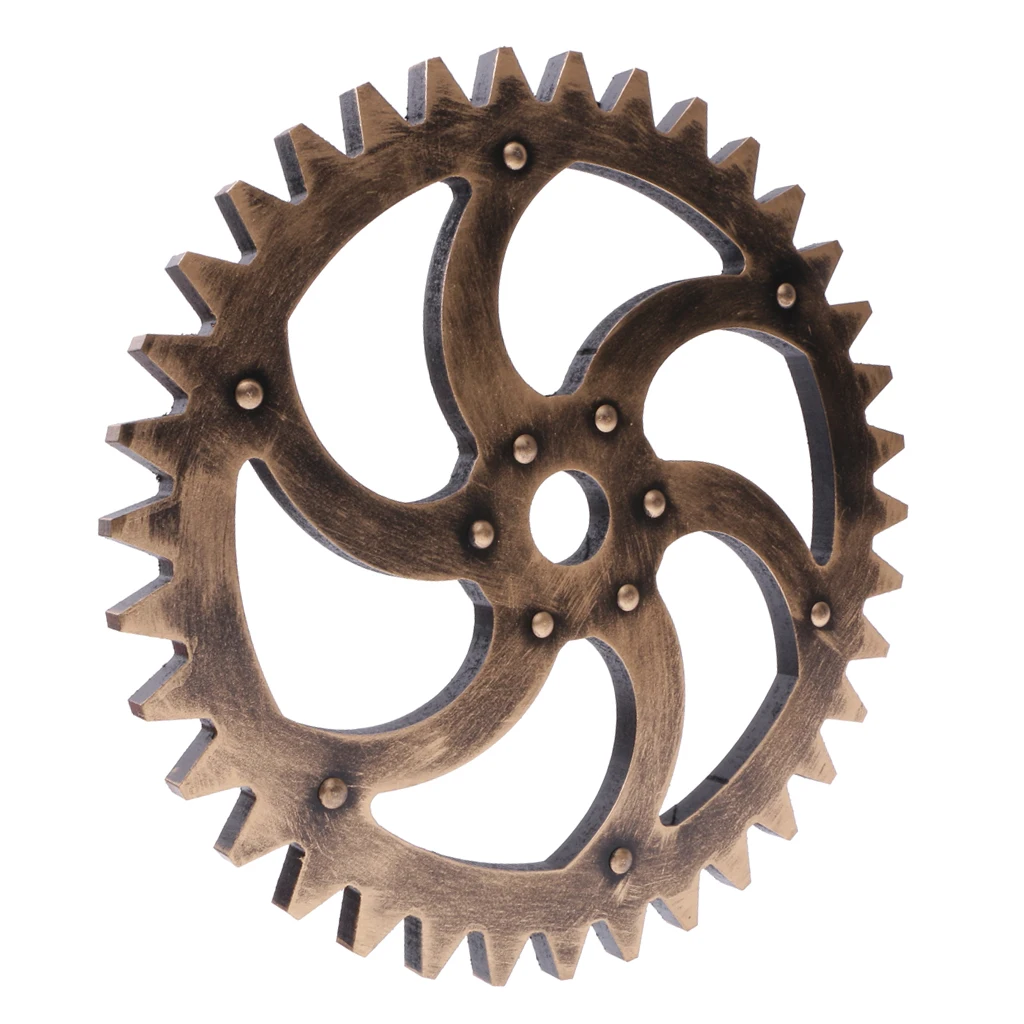 29cm Wood Vintage Steampunk Gear Home Bar Pub Cafe Wall Hanging Art Craft Collectibles Best Gift