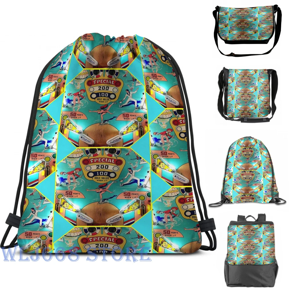 

Funny graphic print shoulder Bags women Ice Skating Pinball Single shoulder backpack travel for men Gym Bag