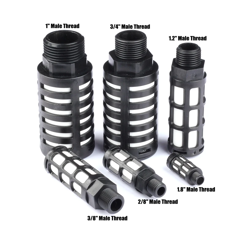 10pcs Plastic Muffler Noise Deadener Air Filter Aquarium Water Pipe Outlet Noise Snubber Pneumatic Exhaust Muffler