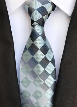 

8cm Width Latest Fashion Diamond Plaids Tie Unique Shirt Suits Formal Necktie