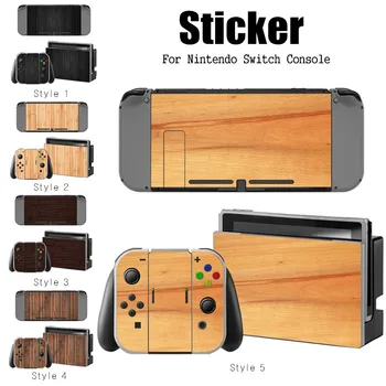 

Wood Grain Painted Series Vinyl Game Protective Skin Sticker For Nintendo Switch Console + Controller Decal Cover Stickers
