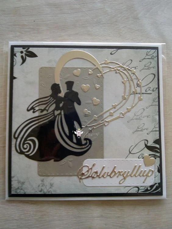 

Mmao Crafts Metal Steel Cutting Dies New Bride and groom heart frame Stencil For DIY Scrapbook Paper/photo Cards Embossing Dies