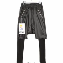 27-44 Dj костюм ds мужская одежда стилист волос хип хоп поддельные два шт Гаремные с низкой проймой брюки плюс размер певицы костюмы