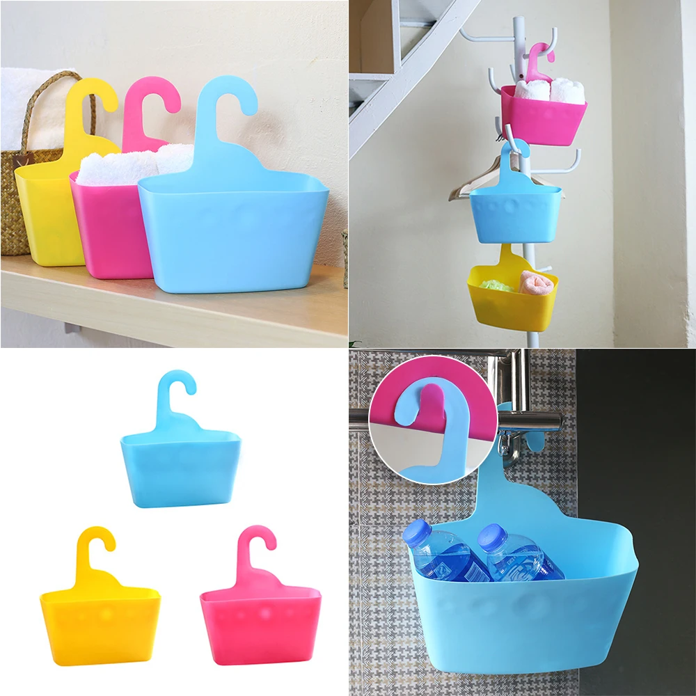 

Hoomall 1PCs Plastic Multi-layer Hanging Shower Basket Bathroom Storage Baskets Kitchen Sundries Basket Holder Organizer