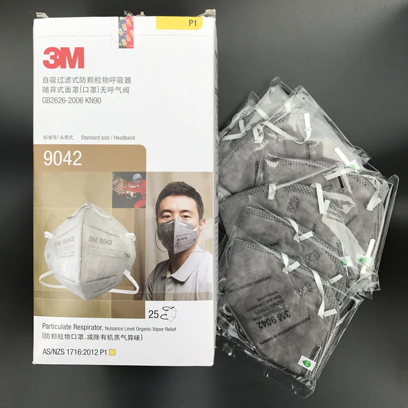 

3M 9042 25pcs/pack Disposable Particulate Respirator Organic Vapor Dust Mask Activated Carbon Use for Liquid Particles GMS1111