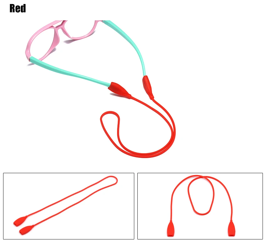 SOOLALA 3 шт./лот Противоскользящие силиконовые спортивные очки веревка цепочка для очков для чтения шея держатель ремень солнцезащитные очки аксессуары
