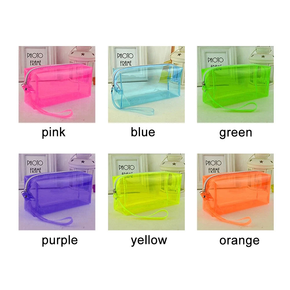 Transparent Stationery Storage Bag Pen Bag Cosmetics Mobile Phone Storage Box Portable Storage Supplies School Supplies