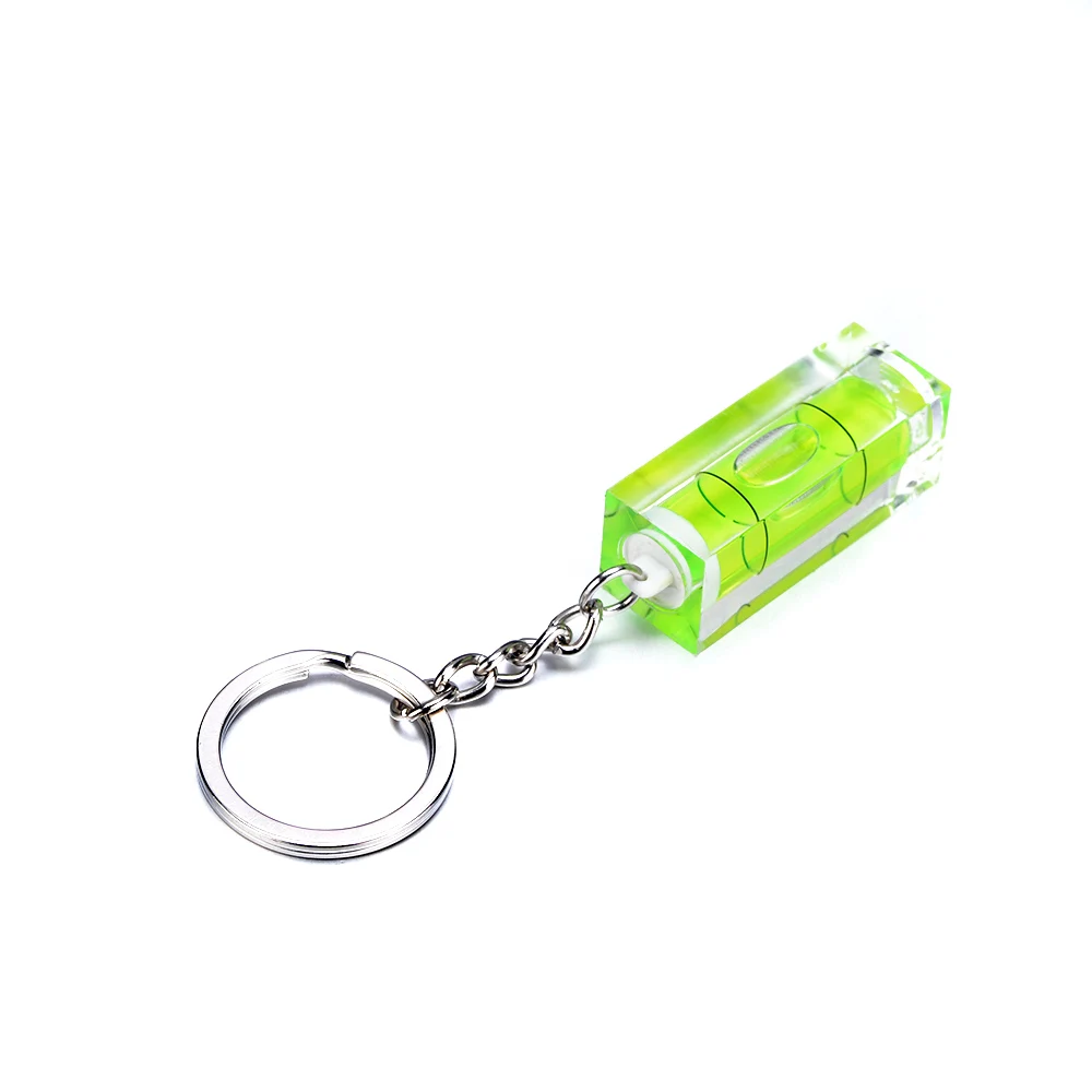 

Hot Mini 15*15*40 mm Acrylic Square Spirit Level Bubble With Key Ring Bubble Level High Precision for Measuring Instrument Tool