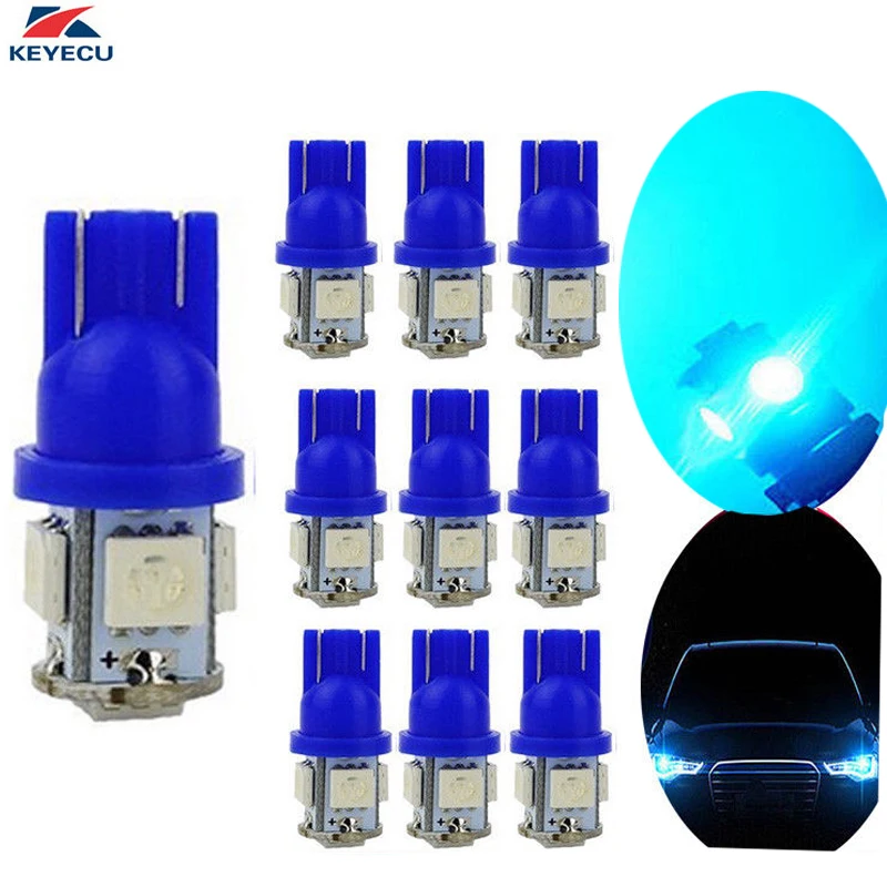 KEYECU 10 шт. T10 194 W5W 5050 5SMD светодиодные лампы для автомобиля/мотора внутренний Купол