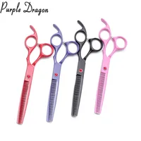 6.5" 18cm Purple Dragon Japan Stainless Cats Hair Clippers Dogs Grooming Scissors Thinning Shears Professional Pets Shears Z4102