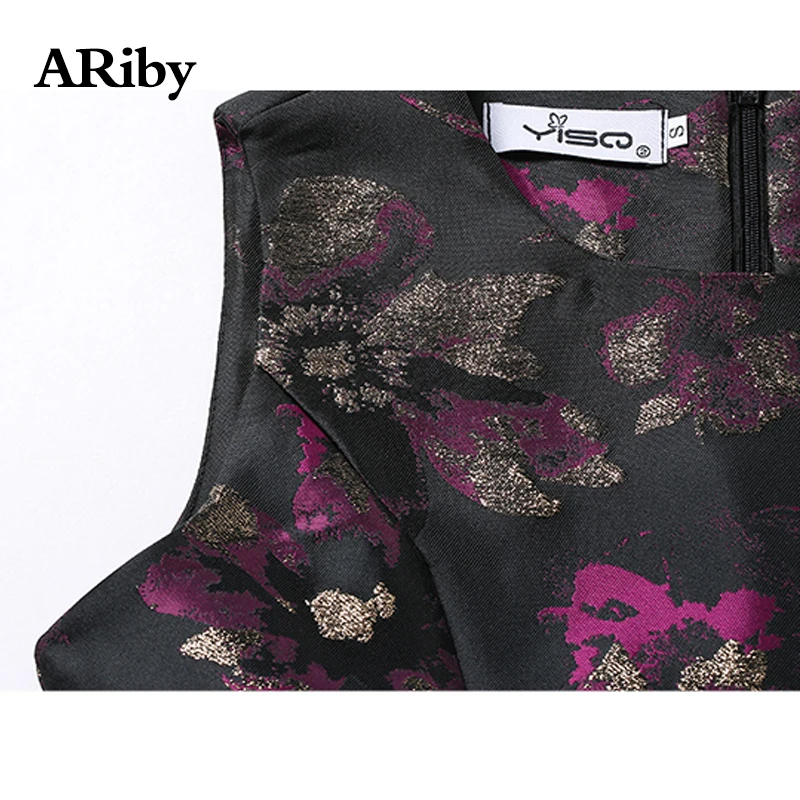 Plus Size Maxi Party Dress 2019 Summer New Fashion Vintage Women Temperament Printed Sleeveless Dress Ball Gown O-Collar Dress
