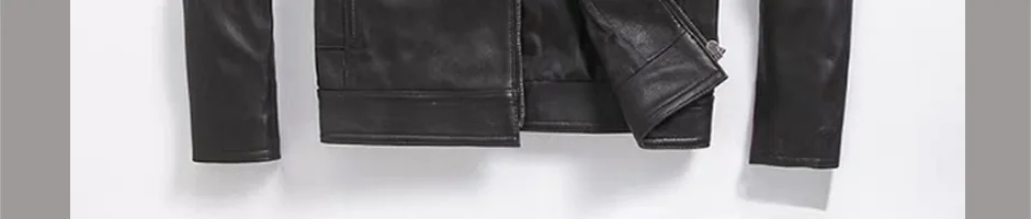 Весенняя модная натуральная кожаная куртка Мужская классическая дизайнерская мотоциклетная куртка из натуральной кожи Мужская черная овечья куртка M-5XL