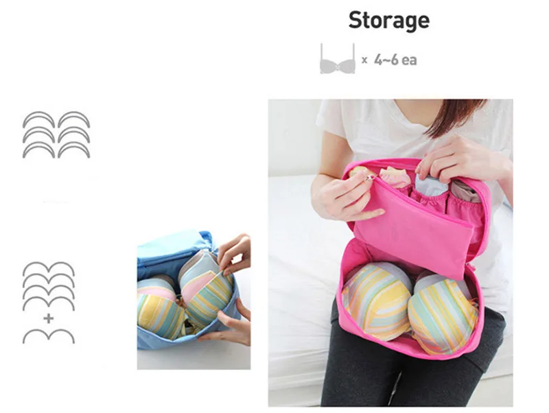 Travel Underwear Storage Bag Portable Waterproof Washing Bag for Bra Panties Cosmetic Handbag