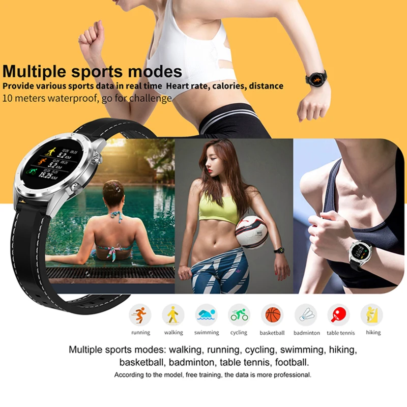 DT28 Men Smart Watch IP68 Waterproof ECG Heart Rate blood pressure Monitor Fitness Tracker Smartwatch Sport Smart Bracelet