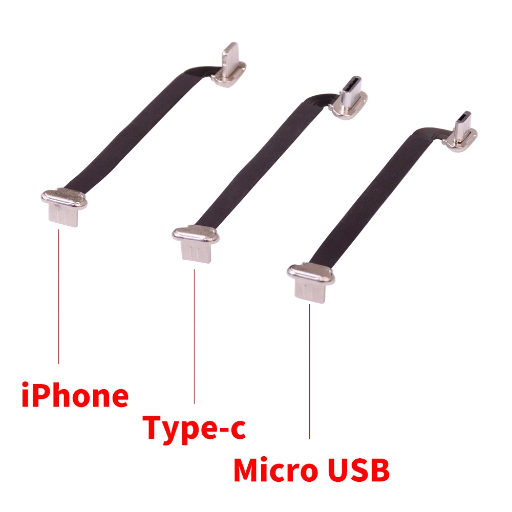 75 мм Мини бесшовный гладкий 4 зарядный кабель type C кабель/iphone кабель/Micro USB кабель для Zhiyun Smooth 4 Smooth 3 samsung