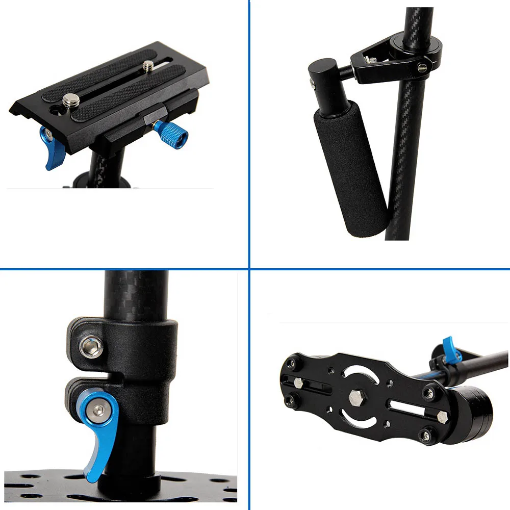 Camera Gimbal Stabilizer YELANGU S60T Portable Carbon Fiber Mini Handheld Camera Stabilizer for DSLR Camcorder Video