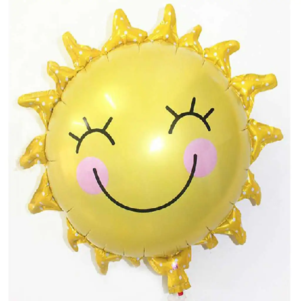 5pcs Sunshine Sun Flower Aluminum Foil Balloons Wedding Birthday Party Decor Kids Baby Shower Supplies Children Gifts
