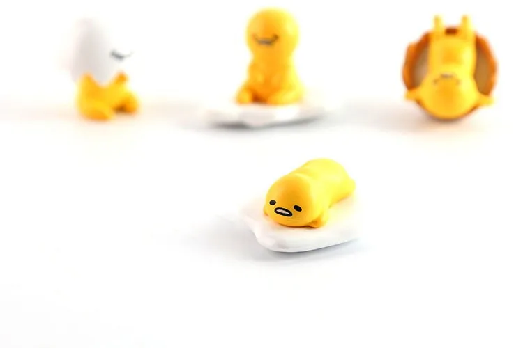 4 шт./лот 4 см грустное яйцо Гудетама Kawaii Gudetama ленивое яйцо аниме ленивое яйцо Гудетама фигурка игрушки