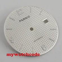31,5 мм белый parnis окно с датой набора часов Циферблат для 2824 движения D81