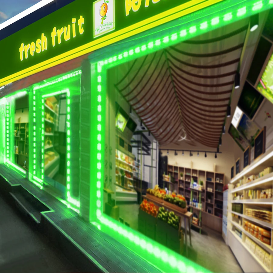 LED Module SMD 5050 3 LED DC12V Waterproof Advertisement Sign Letter Storefront Strip Lamp Modules Light Green Color (6)