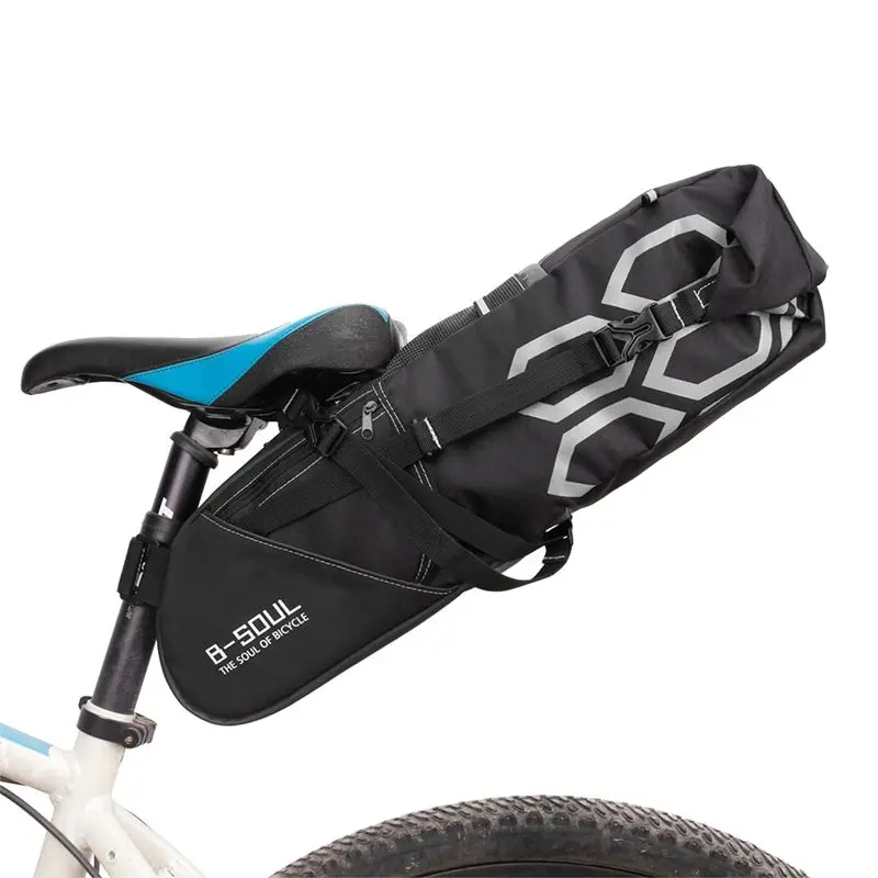 Clearance B-SOUL 10L Bike Bag Bike Rear Seat Bag Bicycle Tool Storage Pouch Cycling Saddle Tail Packs Bike Storage Bag for casco ciclism 3