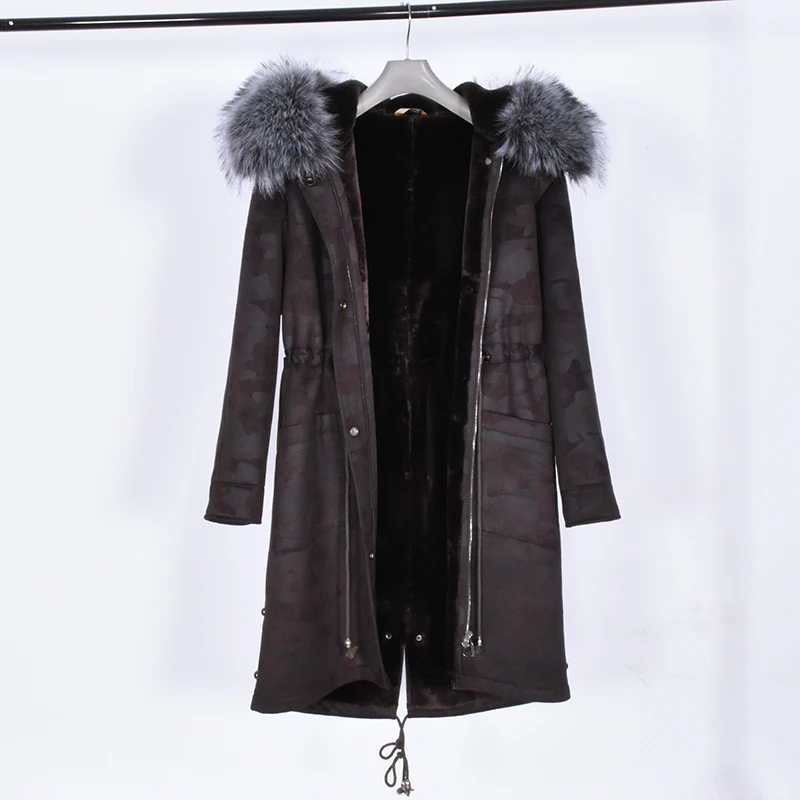 winter new Faux Fur suede coat women long casual fashion