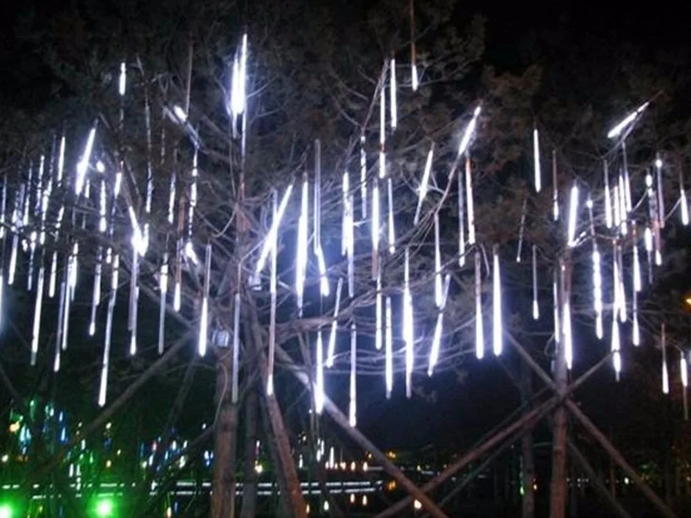 30cm 144led waterproof meteor shower falling star rain outdoor falling icicle lights