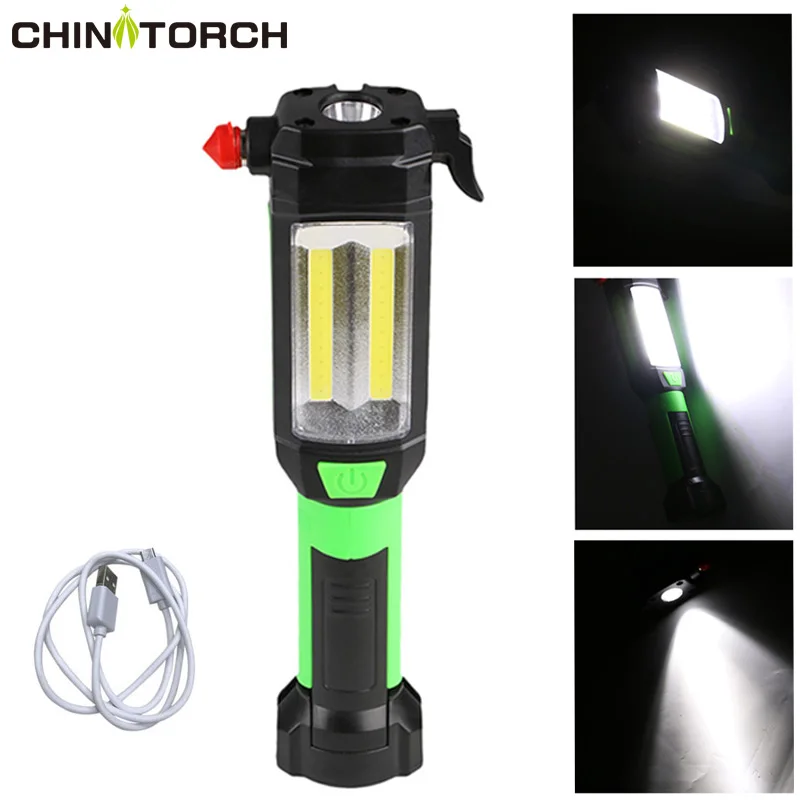 

Magnetic COB LED Work Light Car Repairing Working Torch Light Folding Hook Tent Lamp USB Charging Portable Emergency Flashlight