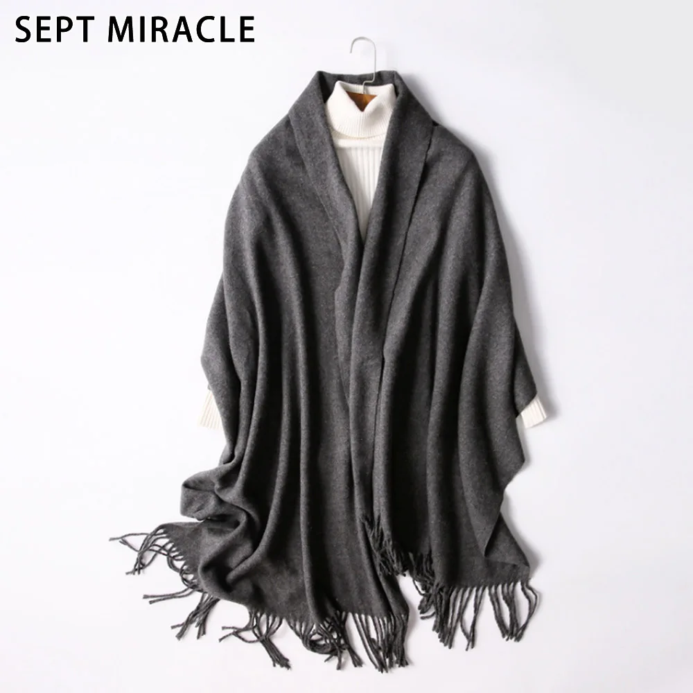 Damen Schal Dünn Für Herbst & Winter – Elegant Mit Quasten, 190x63 Cm, Einfarbig, Für Freizeit, Abendkleid, Hochzeit