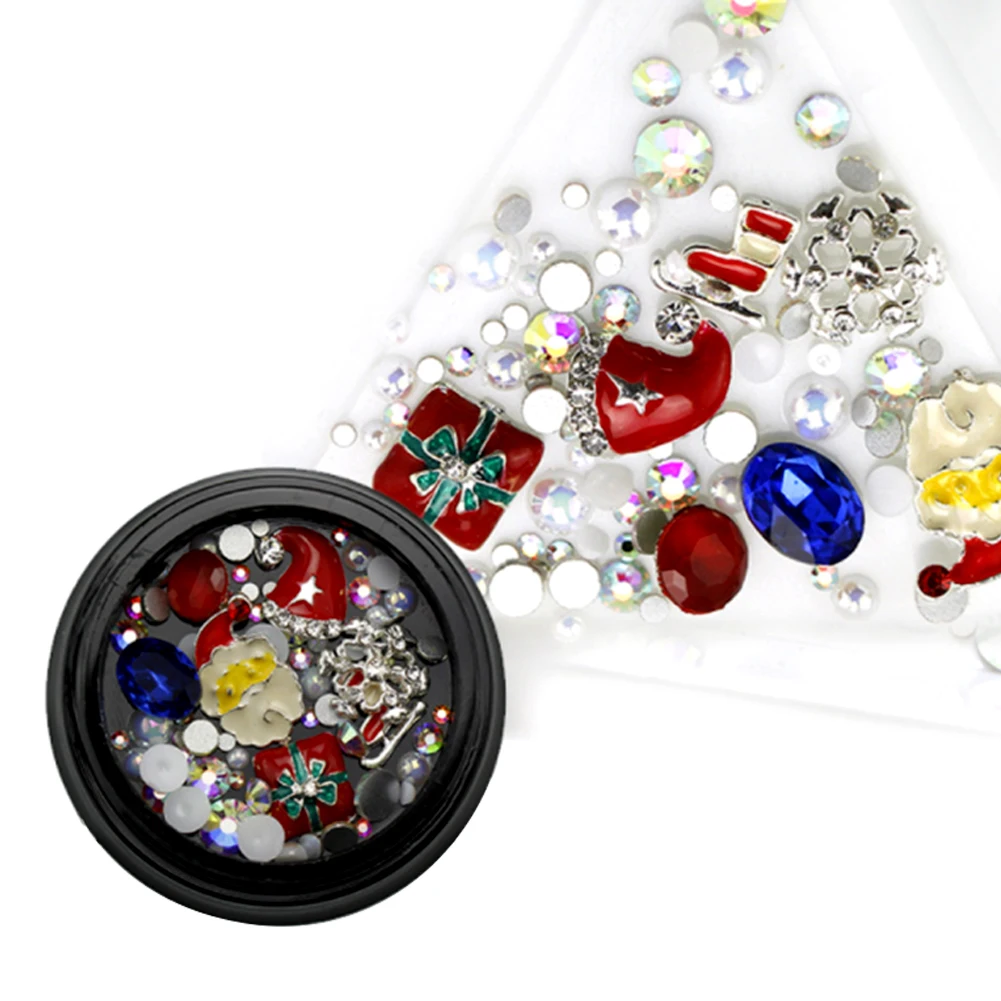 

Christmas Halloween Theme Nail Art 3D Jewelry Diamond Accessories Nail Supplies Manicure Diy Decoration Tools#G314 G3